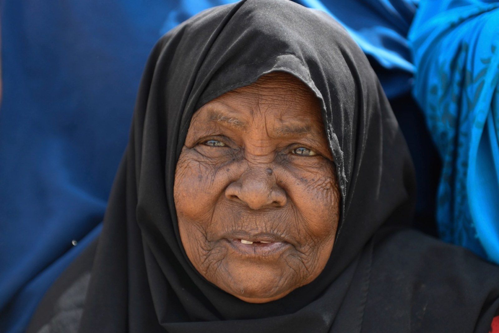 An older woman smiling
