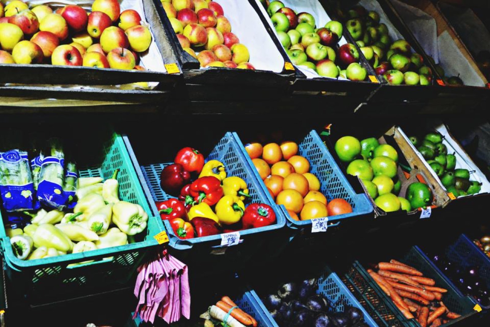 Fresh vegetables at a market
